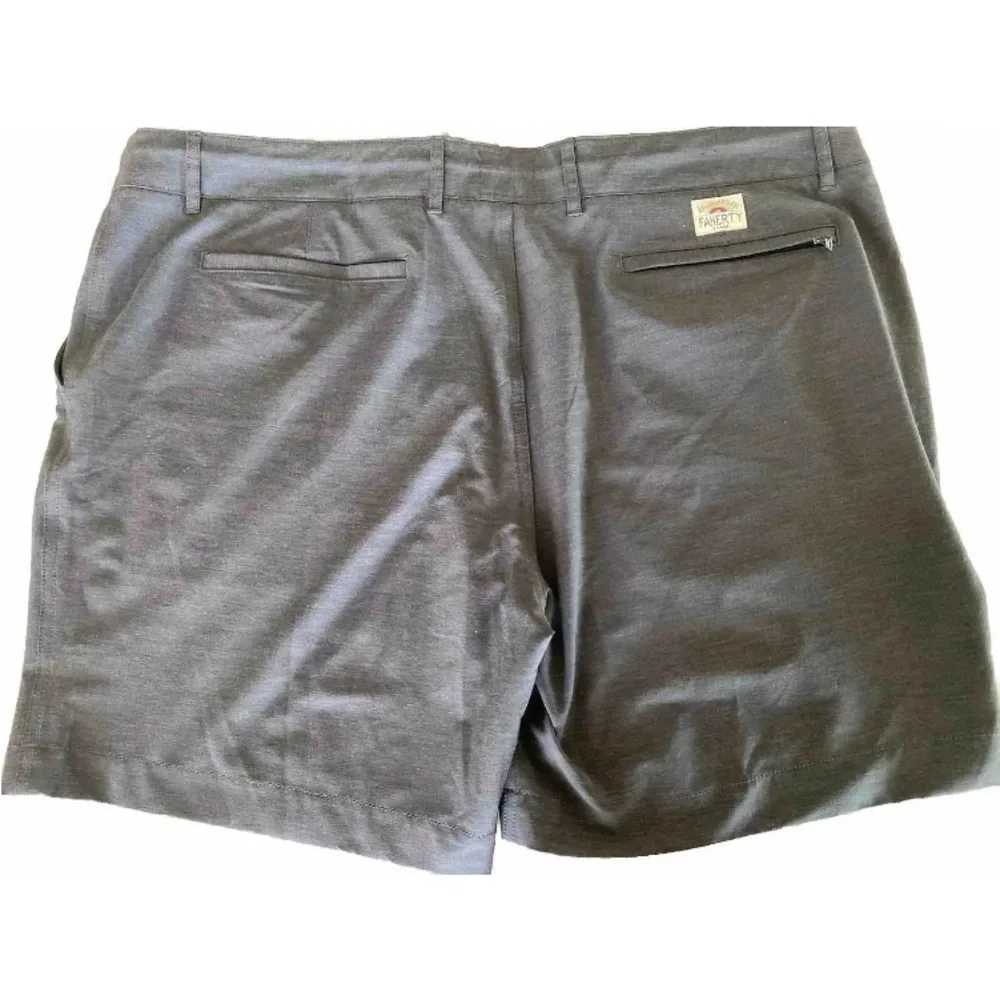 Faherty Gray All Day Shorts Men's Size 40 Blue 7” Inseam Flat Front Drawstring